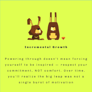 bunny bear motivation for incremental growth